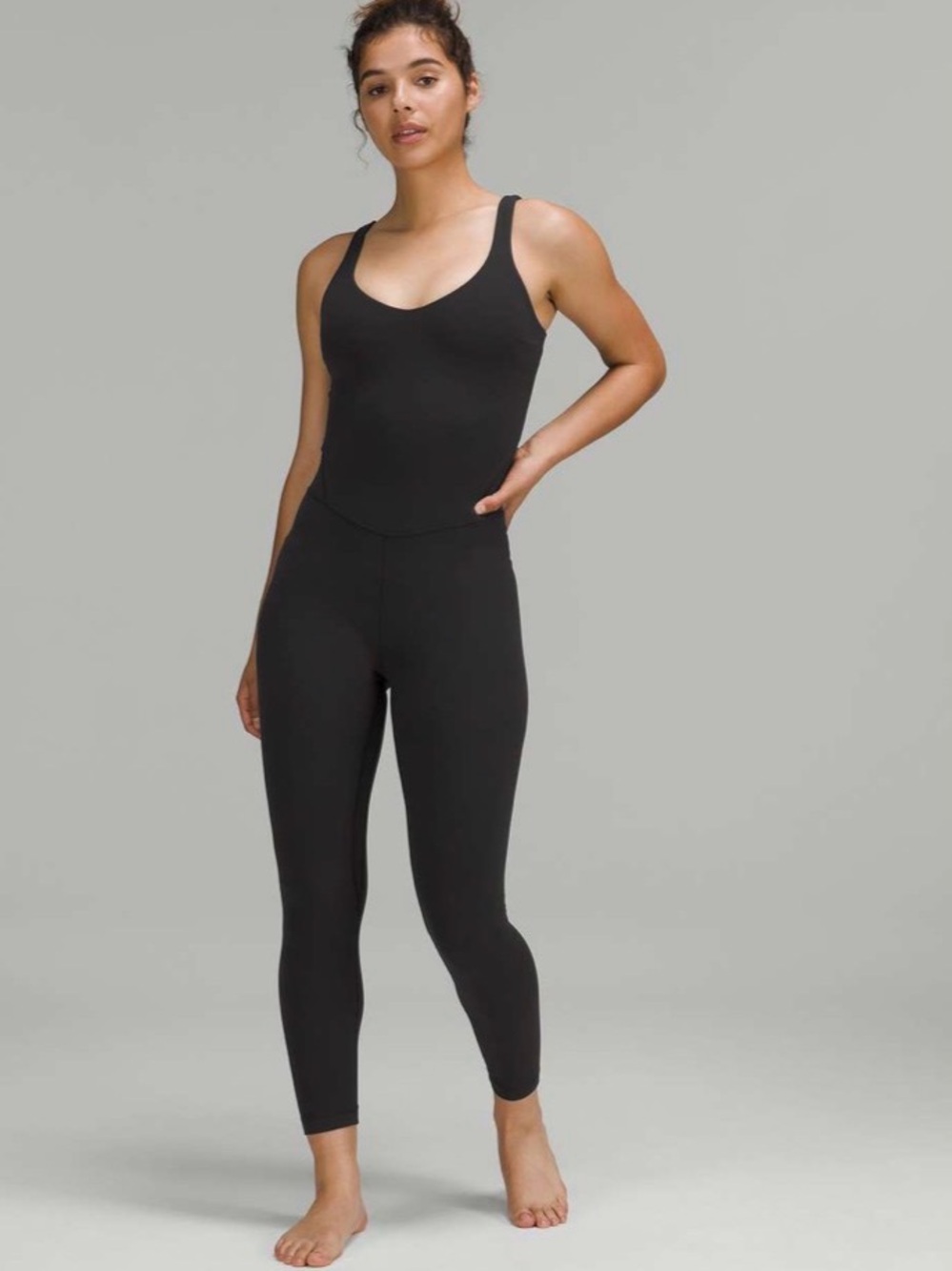 •LULULEMON• Align Bodysuit Black 25” Size 8